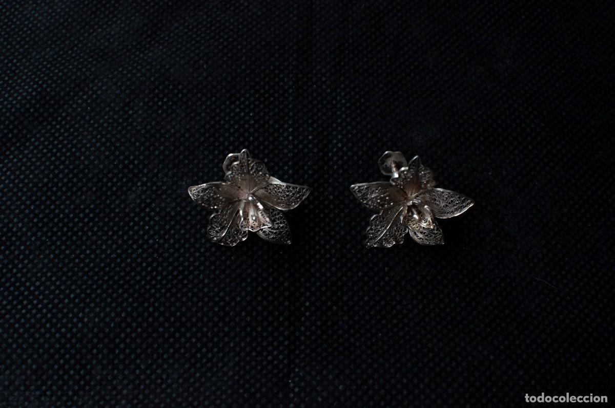 Joyeria: Collar y pendientes de plata filigrana flores - Foto 7