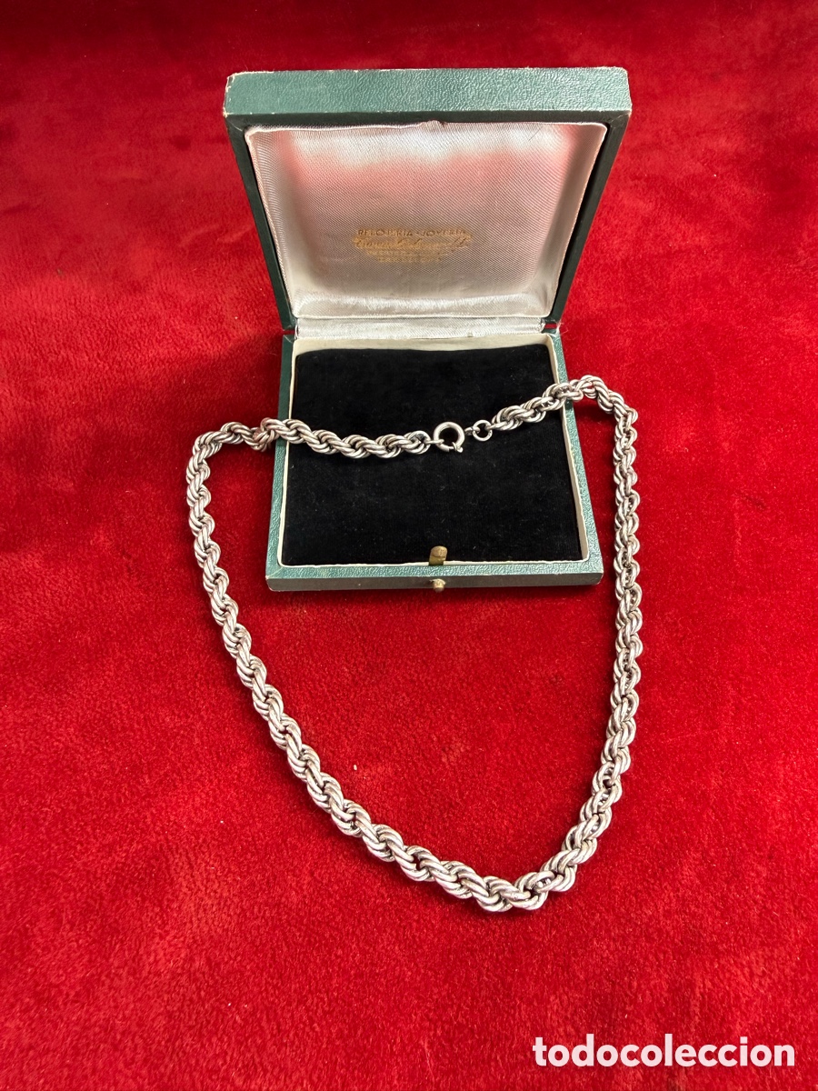 Joyeria: Bonito y gran cordon de plata antiguo!