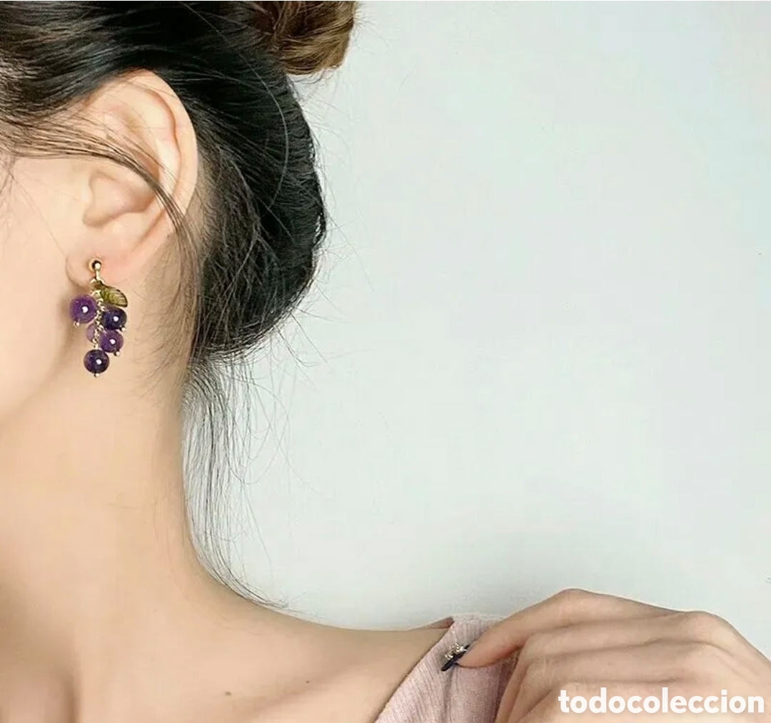 Joyeria: Pendientes con peque&ntilde;a amatistas simuladas - Foto 2