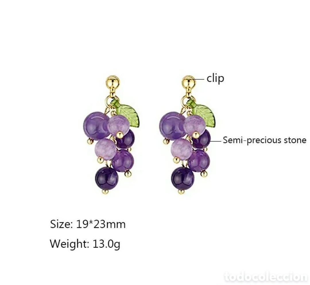 Joyeria: Pendientes con peque&ntilde;a amatistas simuladas - Foto 3