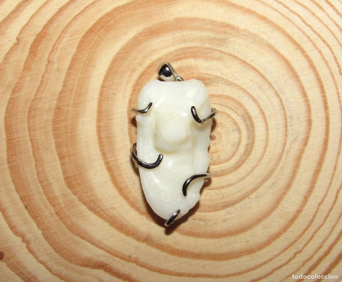 Joyeria: Colgante hueso o piedra de corvina otolito estatolito amuleto marinero tradicional