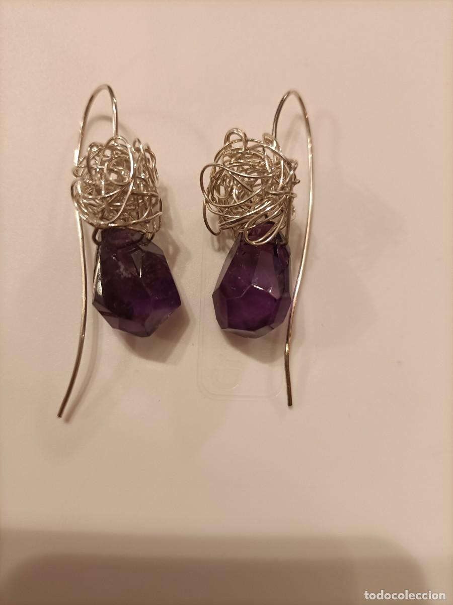 Joyeria: Pendientes de plata y amatistas - Foto 1