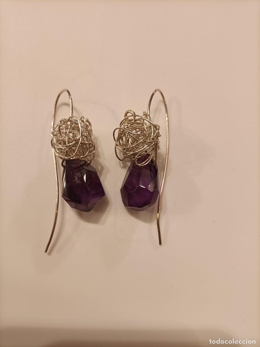 Joyeria: Pendientes de plata y amatistas - Foto 2