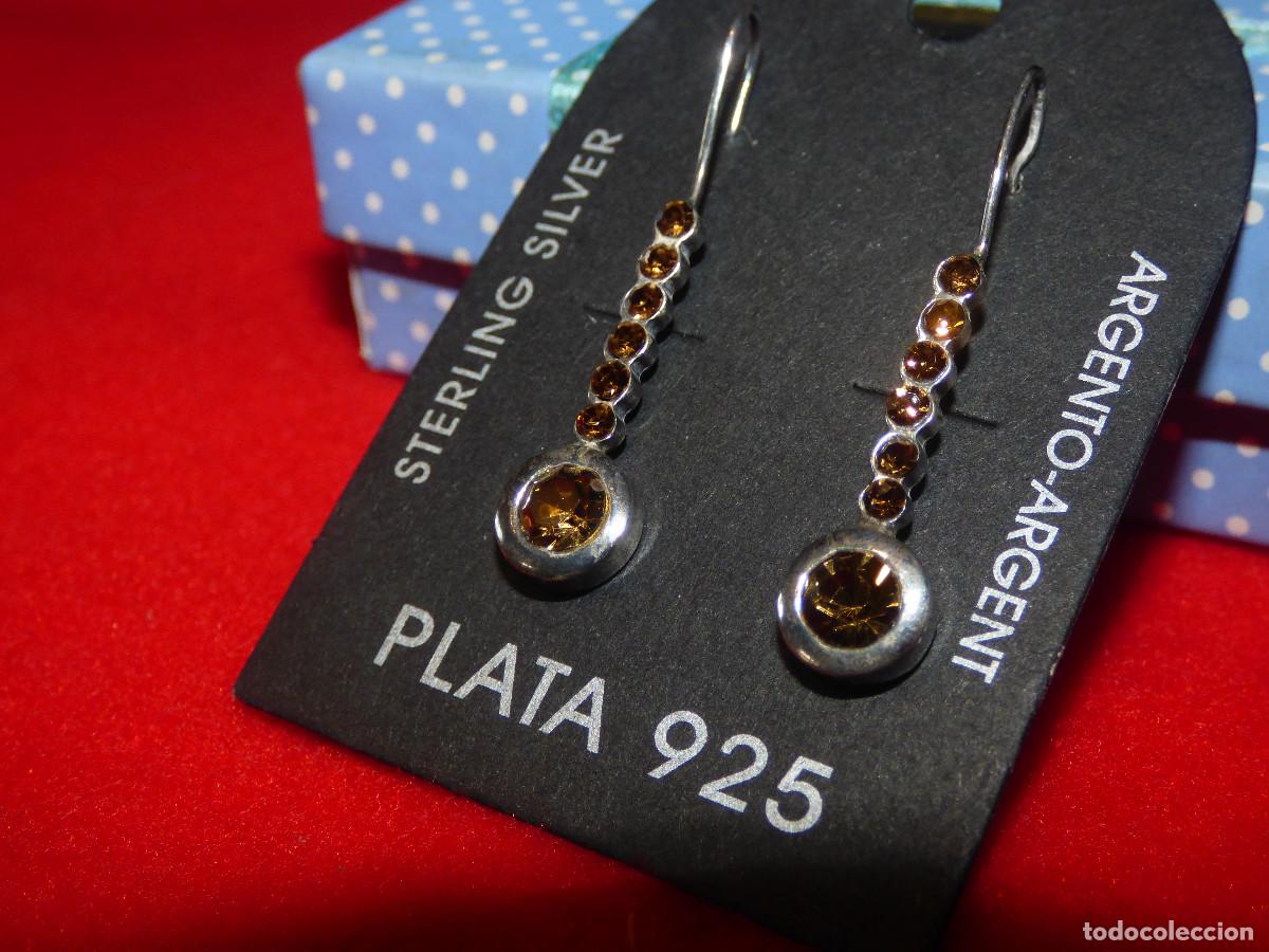 Joyeria: Pendientes de plata y circonitas.