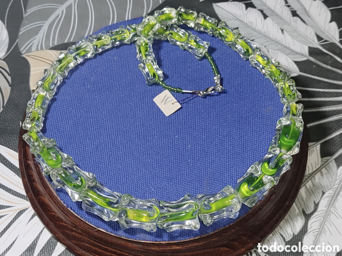 Joyeria: Bonito collar de piezas de cristal de Murano descendente.A&ntilde;os 60.*W*