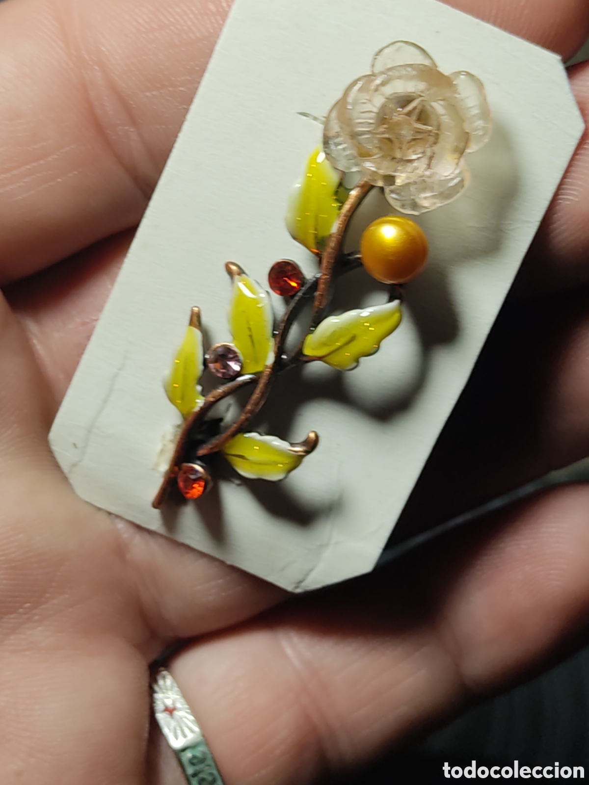 Joyeria: Broche Art Deco & Flor con esmalte - Foto 2