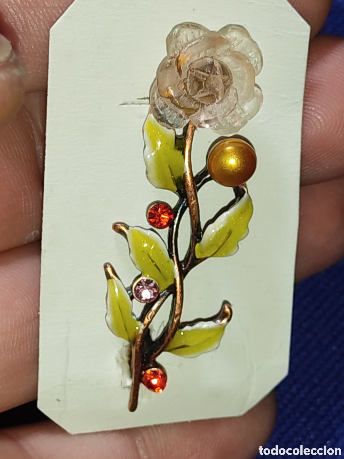 Joyeria: Broche Art Deco & Flor con esmalte - Foto 5