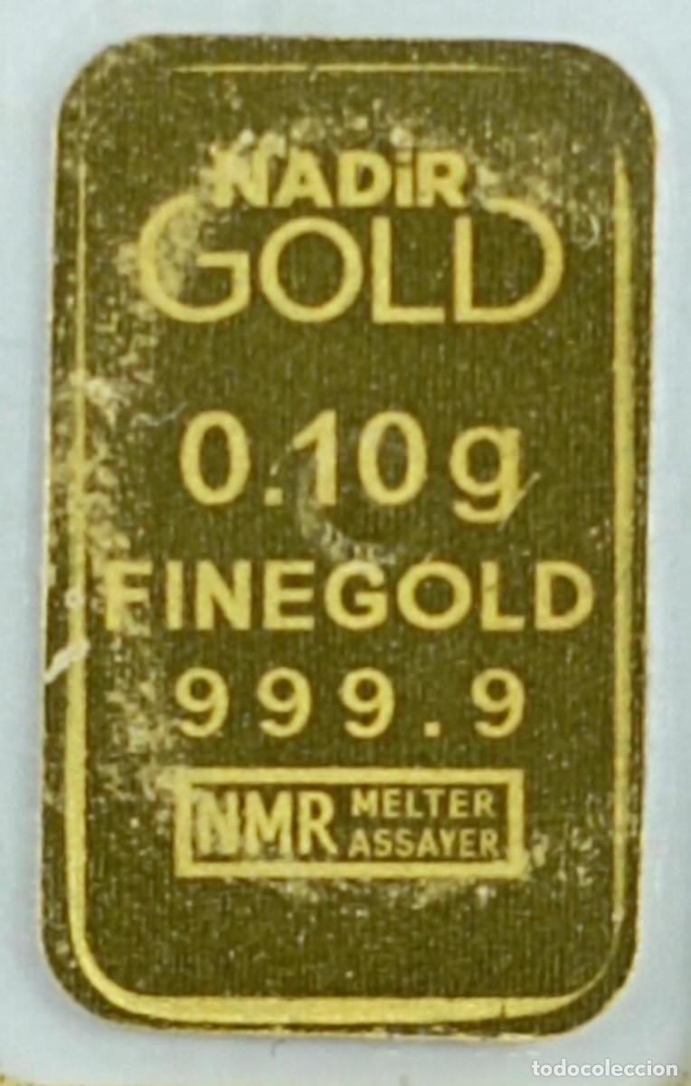 Joyeria: Lingote de Oro puro 24k 0,10 gramos Nadir Gold (Fine Gold 999,9) estuche