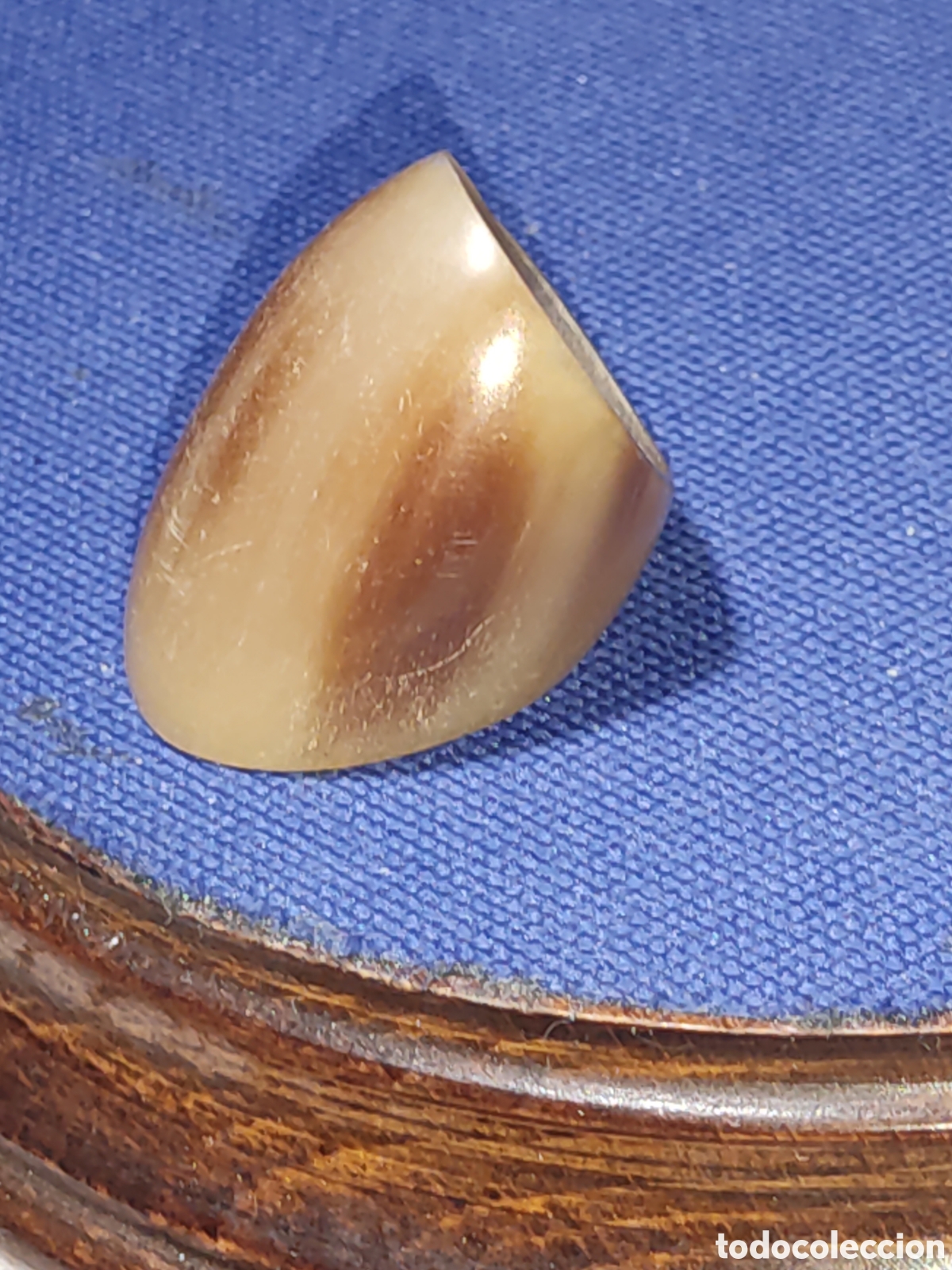 Joyeria: Antiguo anillo de cuerno o asta de toro. - Foto 6