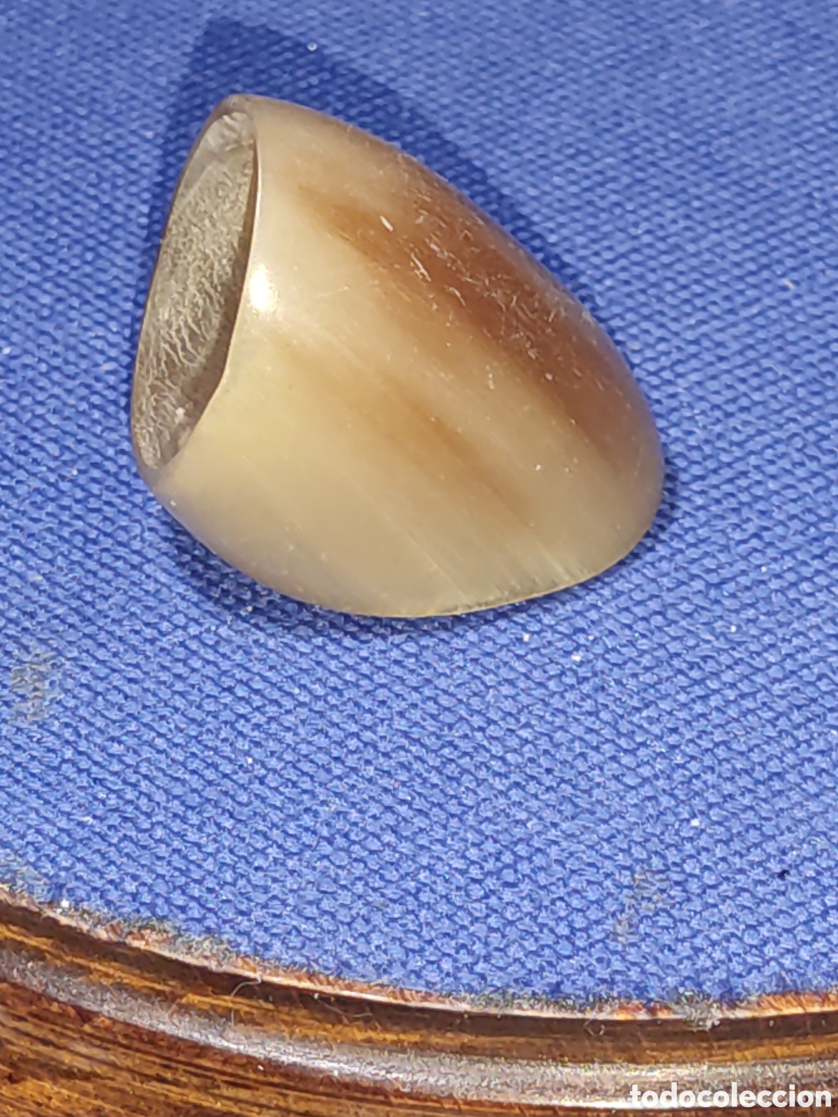 Joyeria: Antiguo anillo de cuerno o asta de toro. - Foto 7