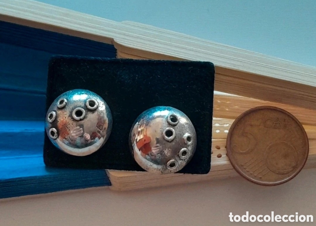 Joyeria: PENDIENTES DE PLATA VINTAGE. PRESION - Foto 1