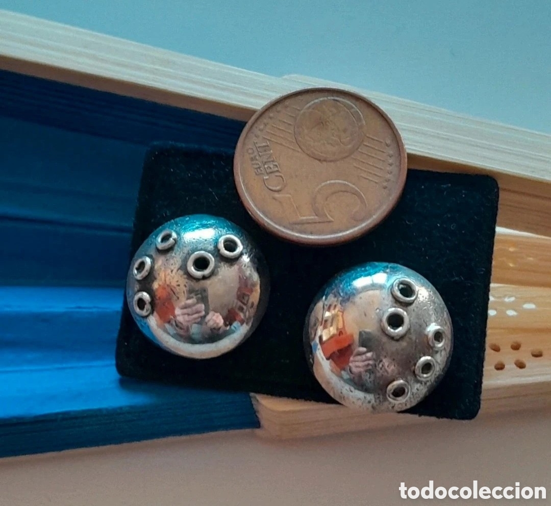 Joyeria: PENDIENTES DE PLATA VINTAGE. PRESION - Foto 3