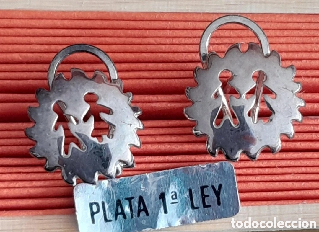 Joyeria: Pendientes de plata . Originales. A&ntilde;os 80. Moda vintage - Foto 2