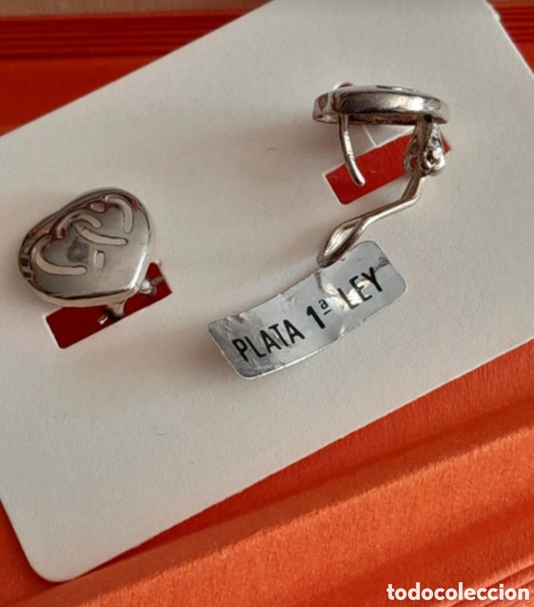 Joyeria: Pendientes de plata. Corazones. Cierre omega - Foto 2