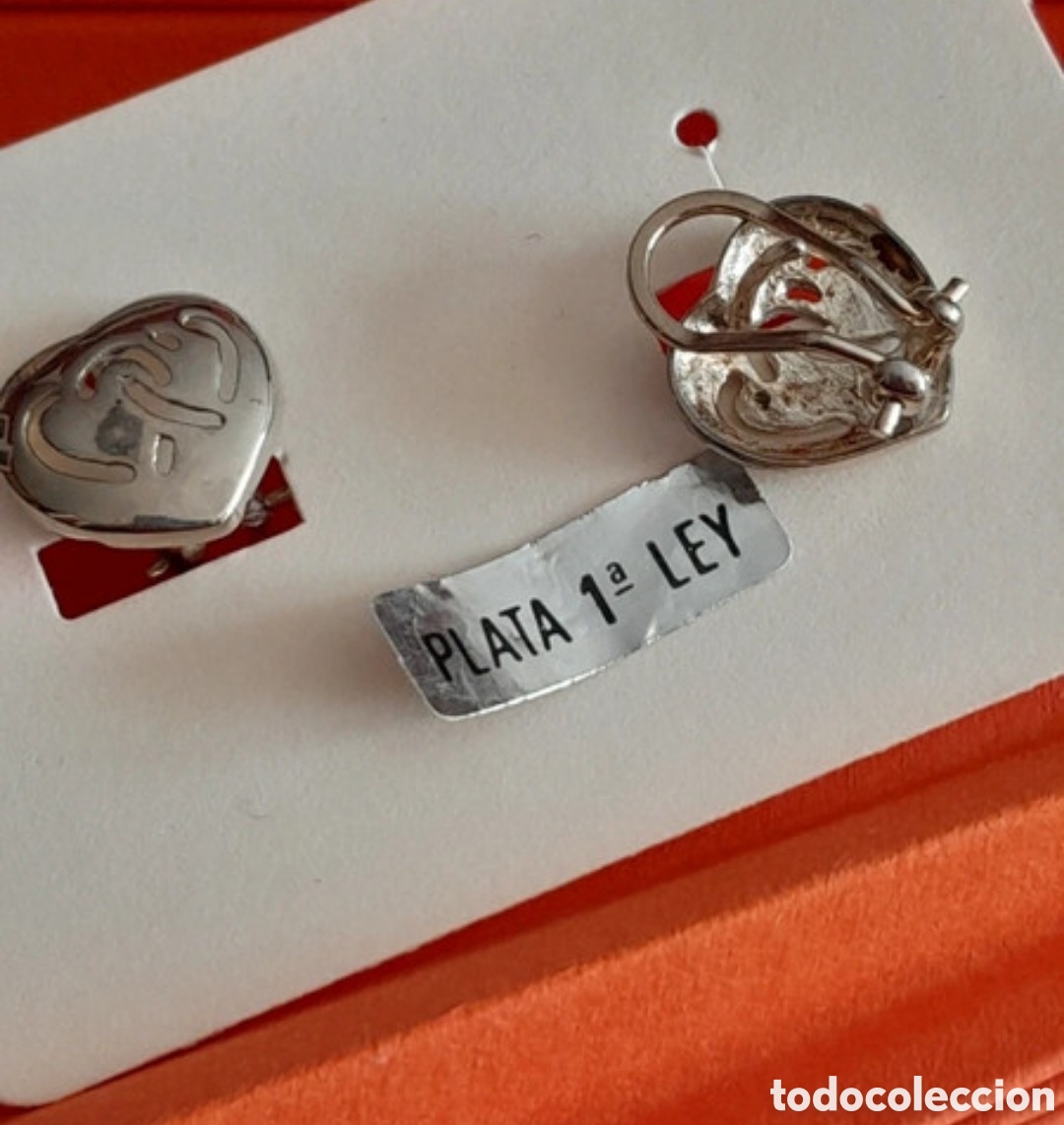 Joyeria: Pendientes de plata. Corazones. Cierre omega - Foto 4