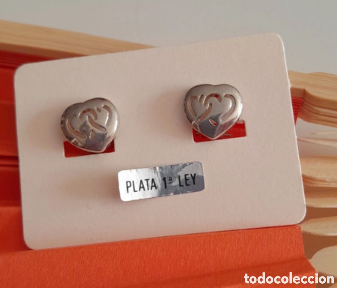Joyeria: Pendientes de plata. Corazones. Cierre omega - Foto 5