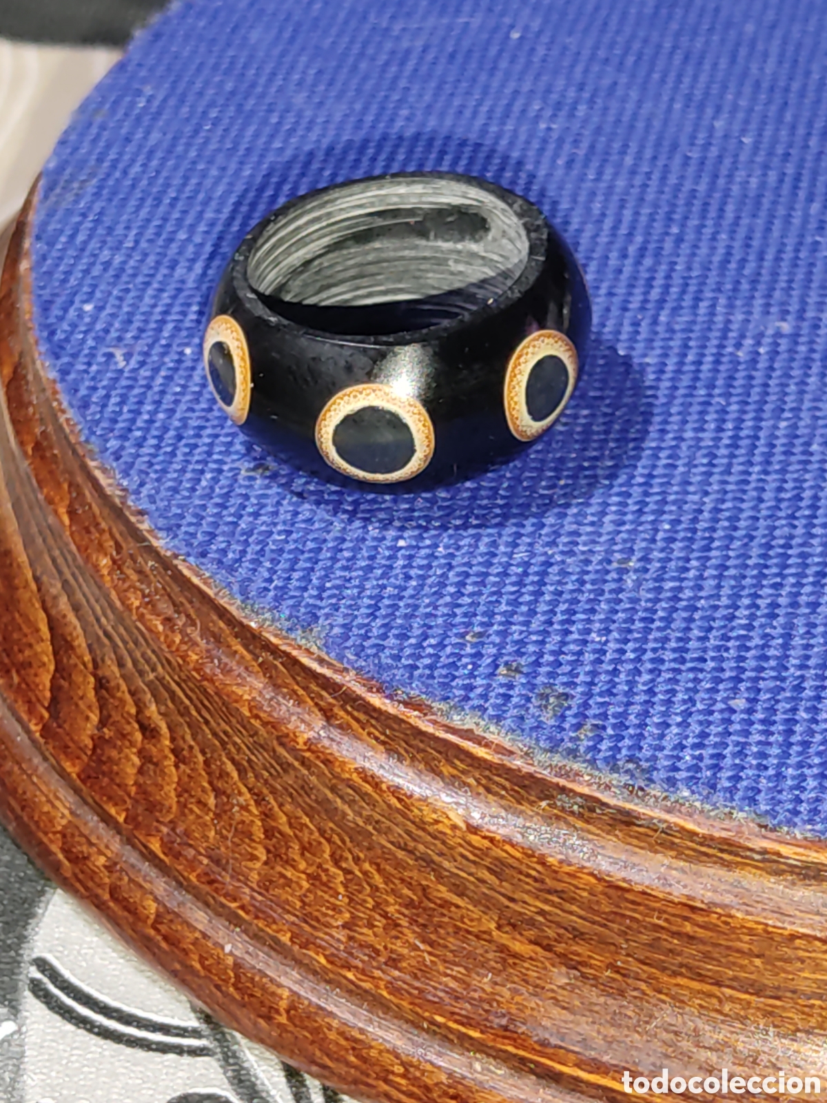 Joyeria: Antiguo anillo de cuerno o asta de toro.Vintage