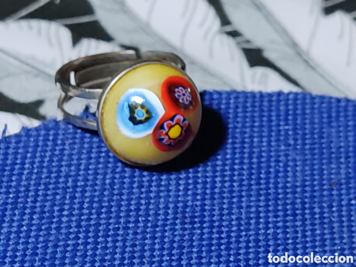 Joyeria: Anillo de cristal de Murano Veneciano.A&ntilde;os 60.