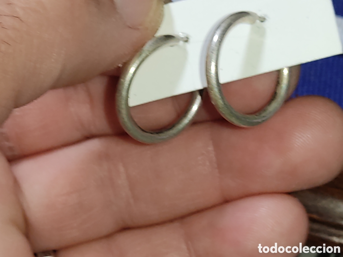 Joyeria: Pendientes aros de plata Vintage - Foto 3