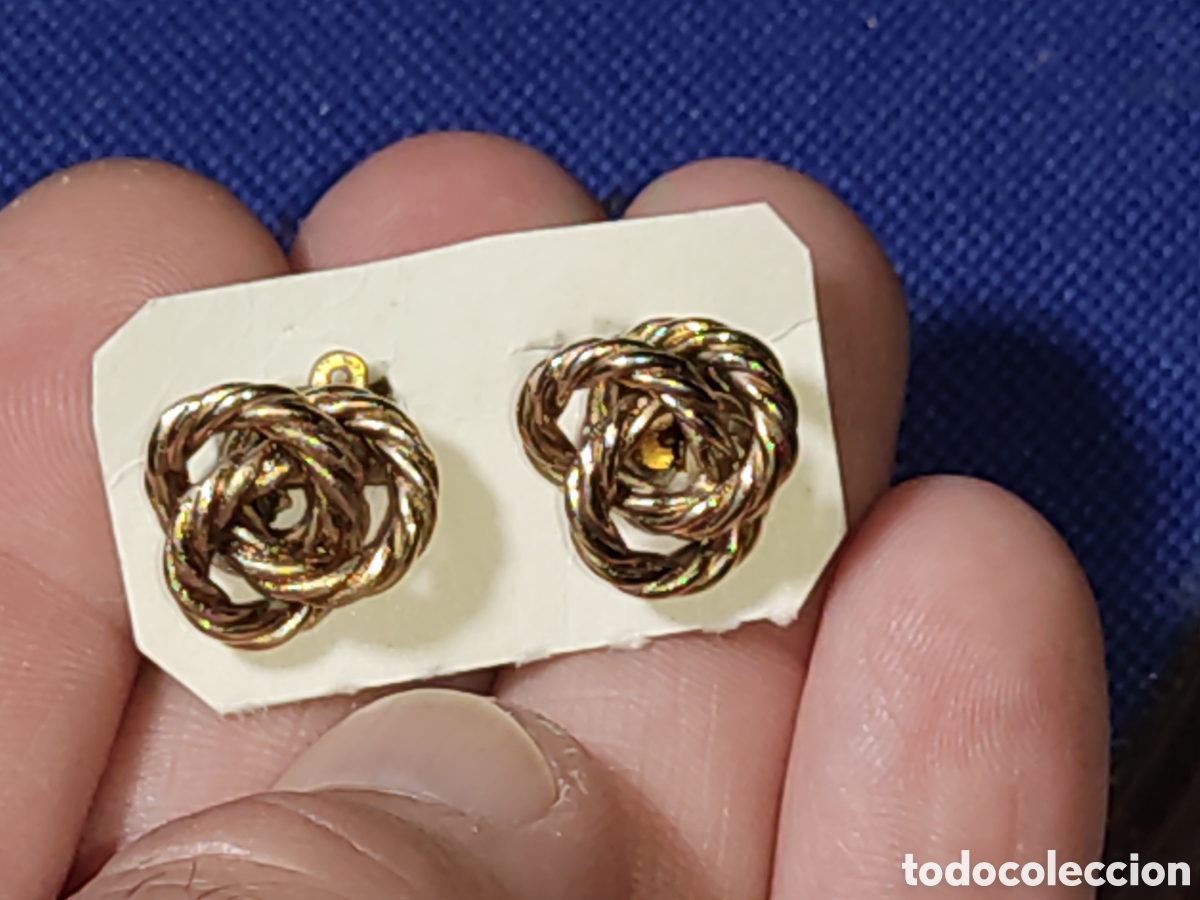 Joyeria: Pendientes Art Deco de bronce o lat&oacute;n. - Foto 3