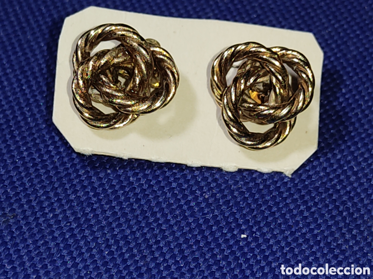 Joyeria: Pendientes Art Deco de bronce o lat&oacute;n.
