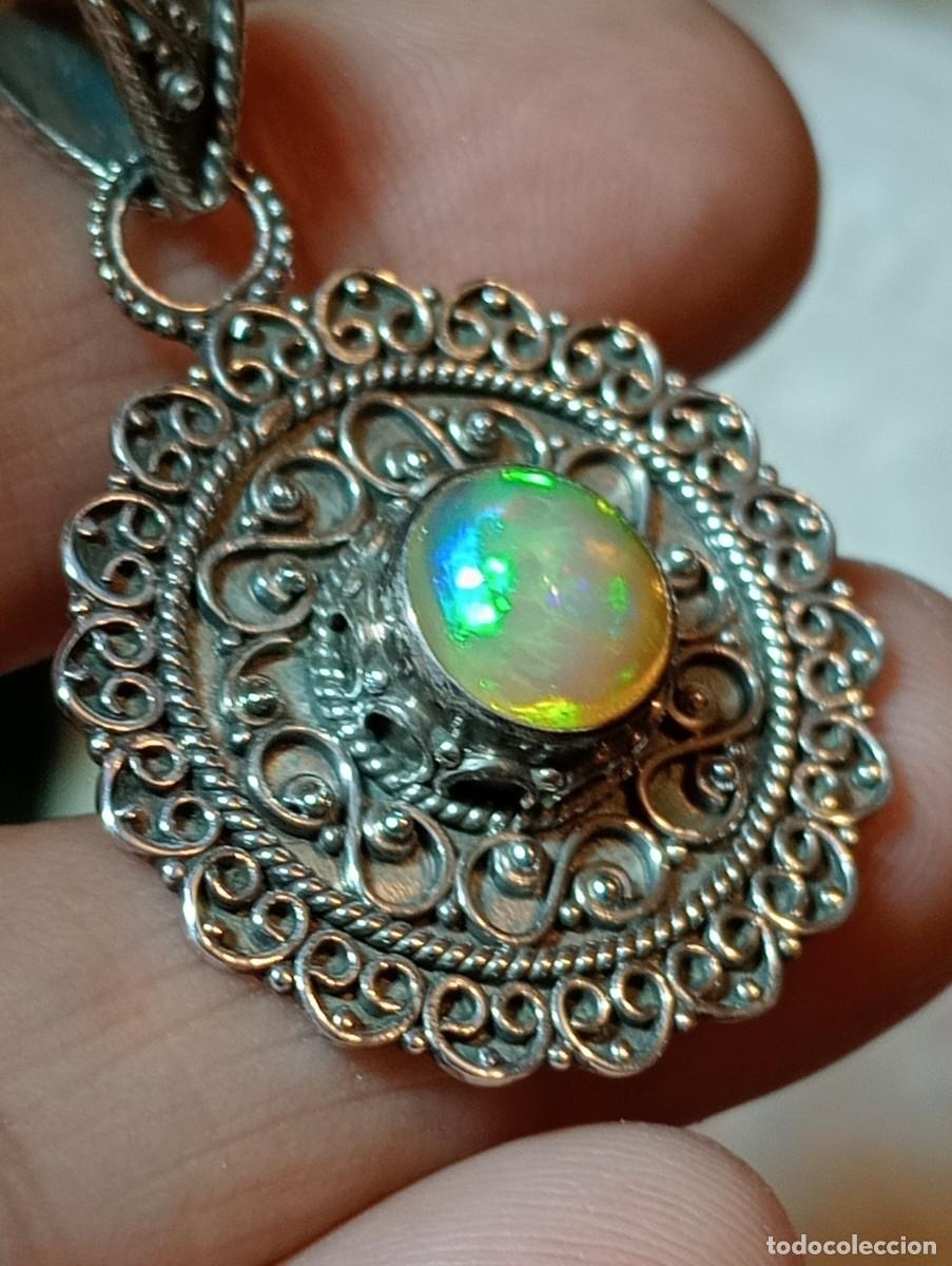 Joyeria: PRECIOSO COLGANTE DE PLATA MACIZA Y &Oacute;PALO DE ETIOP&Iacute;A ART. DECO (SIN USAR)
