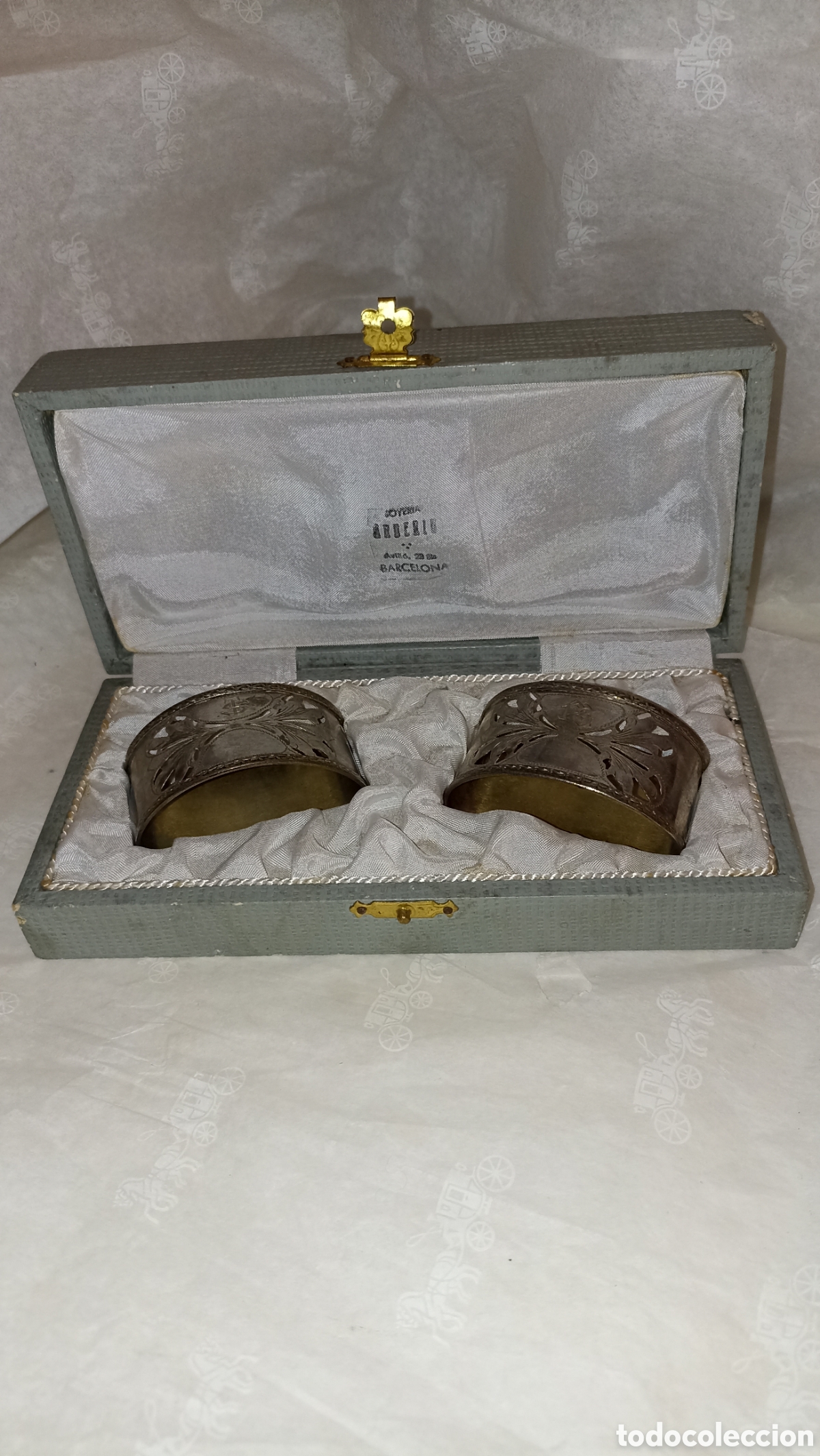 Joyeria: Pareja de Servilleteros Antiguos de Plata Calada - Joyer&iacute;a Argerich (Barcelona)