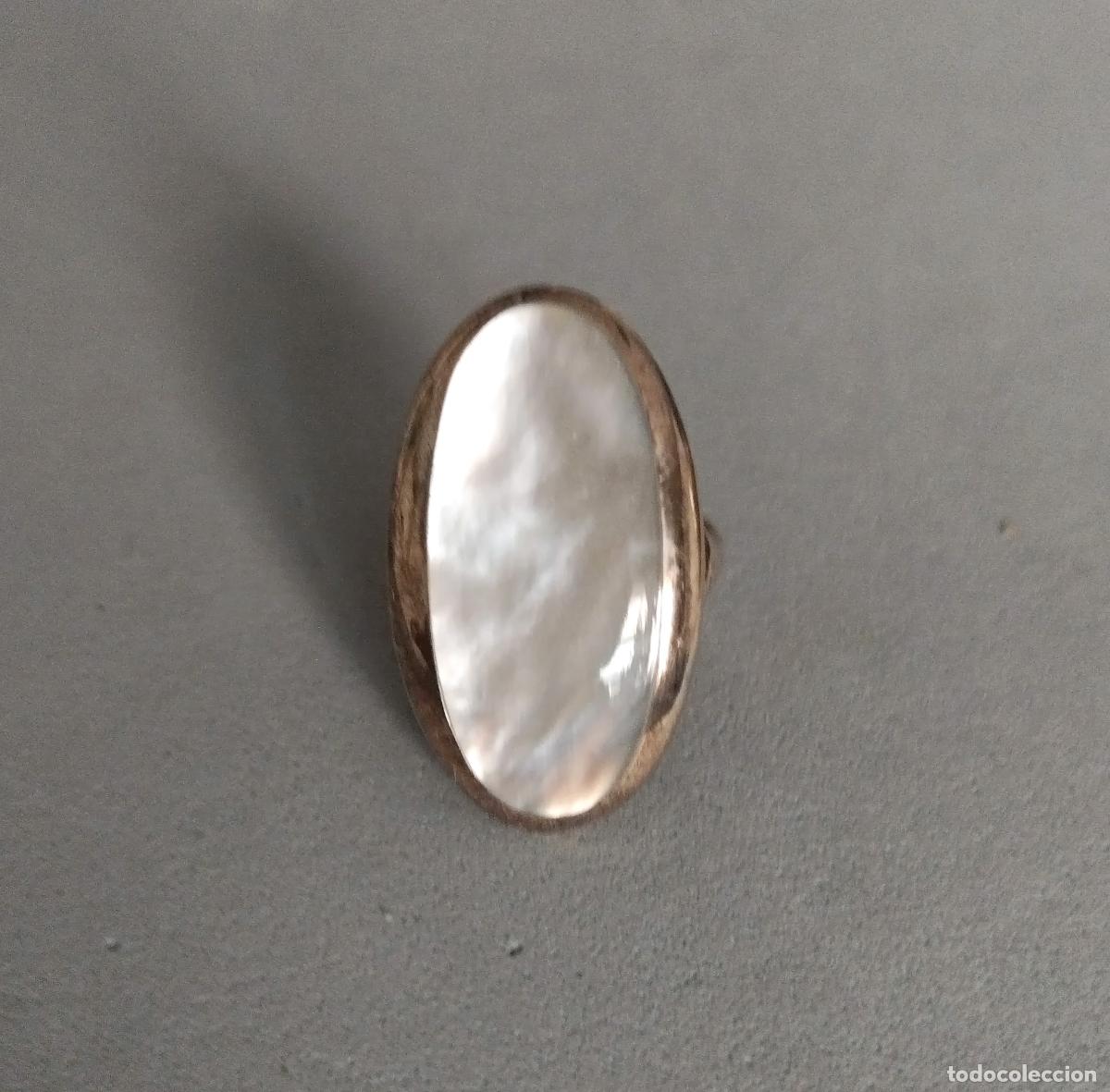 Joyeria: Anillo de plata de ley contrastada con piedra, n&aacute;car. - Foto 3