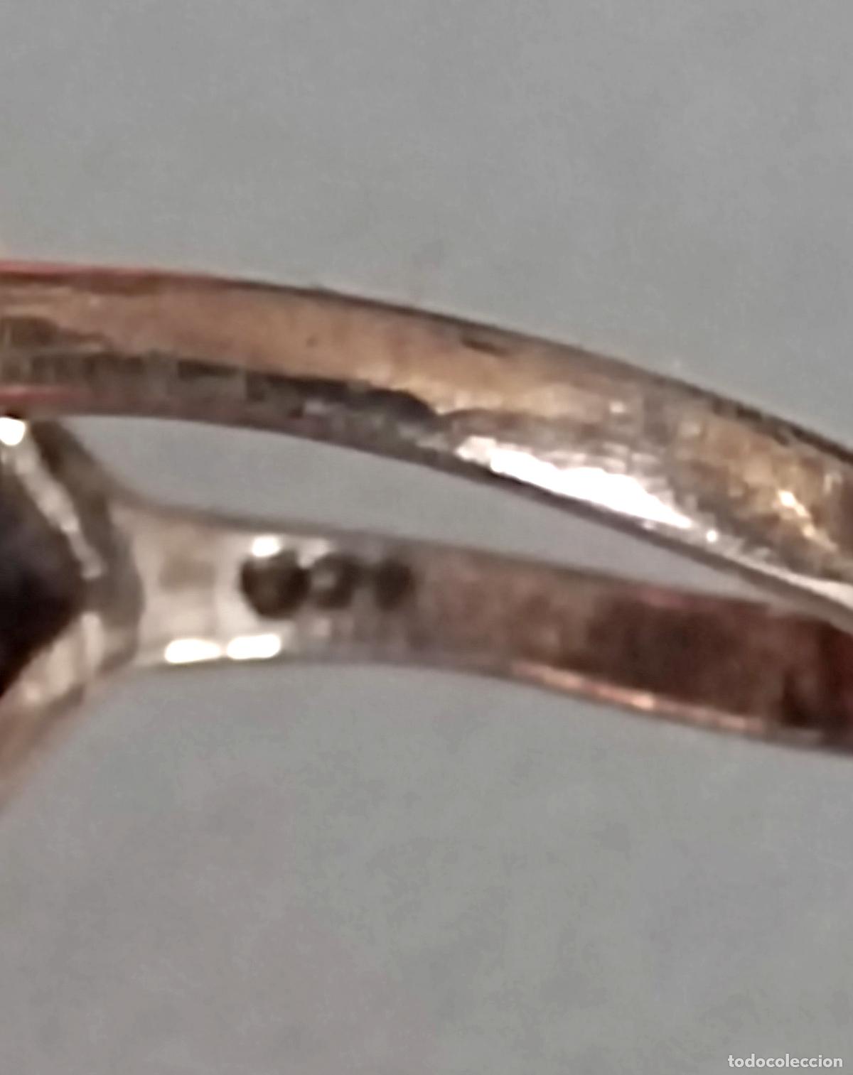 Joyeria: Anillo de plata de ley contrastada con piedra, n&aacute;car. - Foto 4