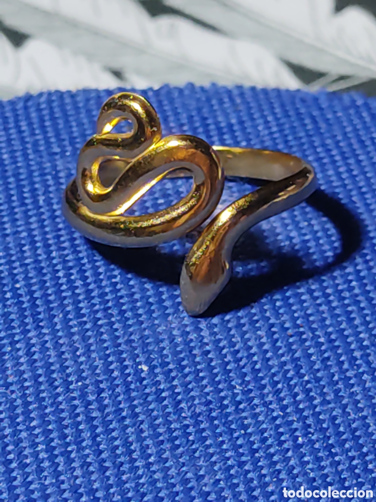 Joyeria: anillo serpiente dorada.Vintage. - Foto 2
