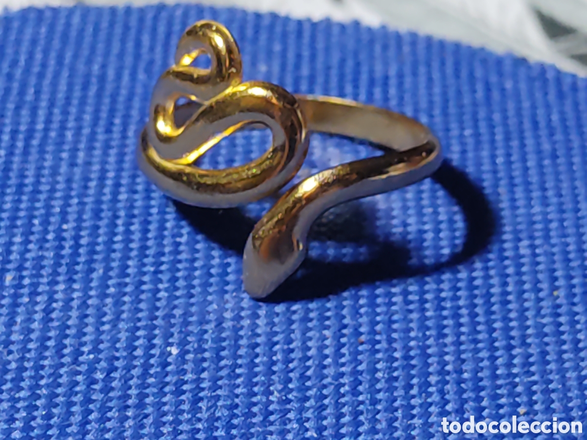 Joyeria: anillo serpiente dorada.Vintage.