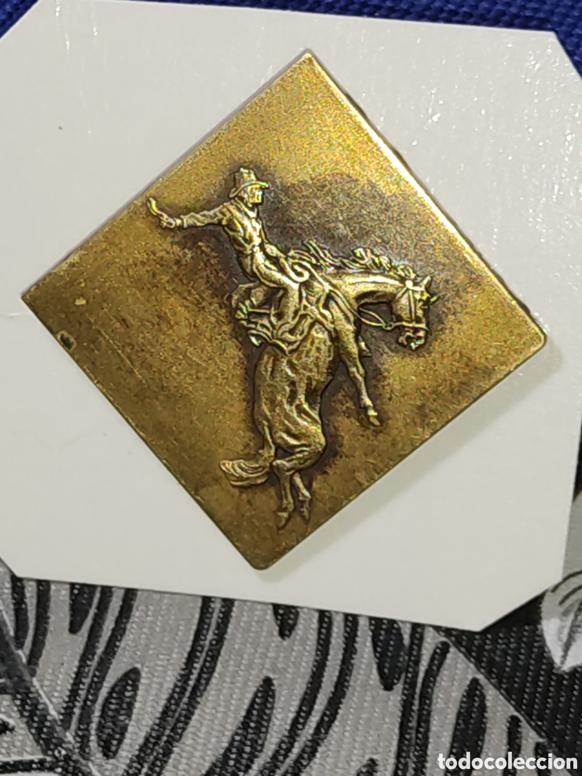Joyeria: Antiguo Broche de Rode&oacute; de bronce o lat&oacute;n. - Foto 1