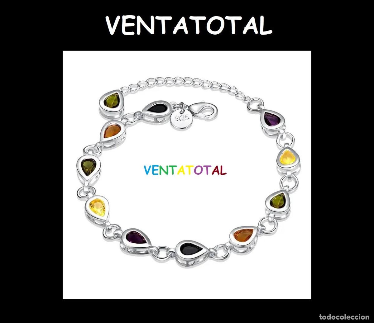 Joyeria: PULSERA CON ZAFIROS DE COLORES EN FORMA LAGRIMA ES DE ORO DE 18 KILATES LAMINADO DENTRO DESCRIPCION