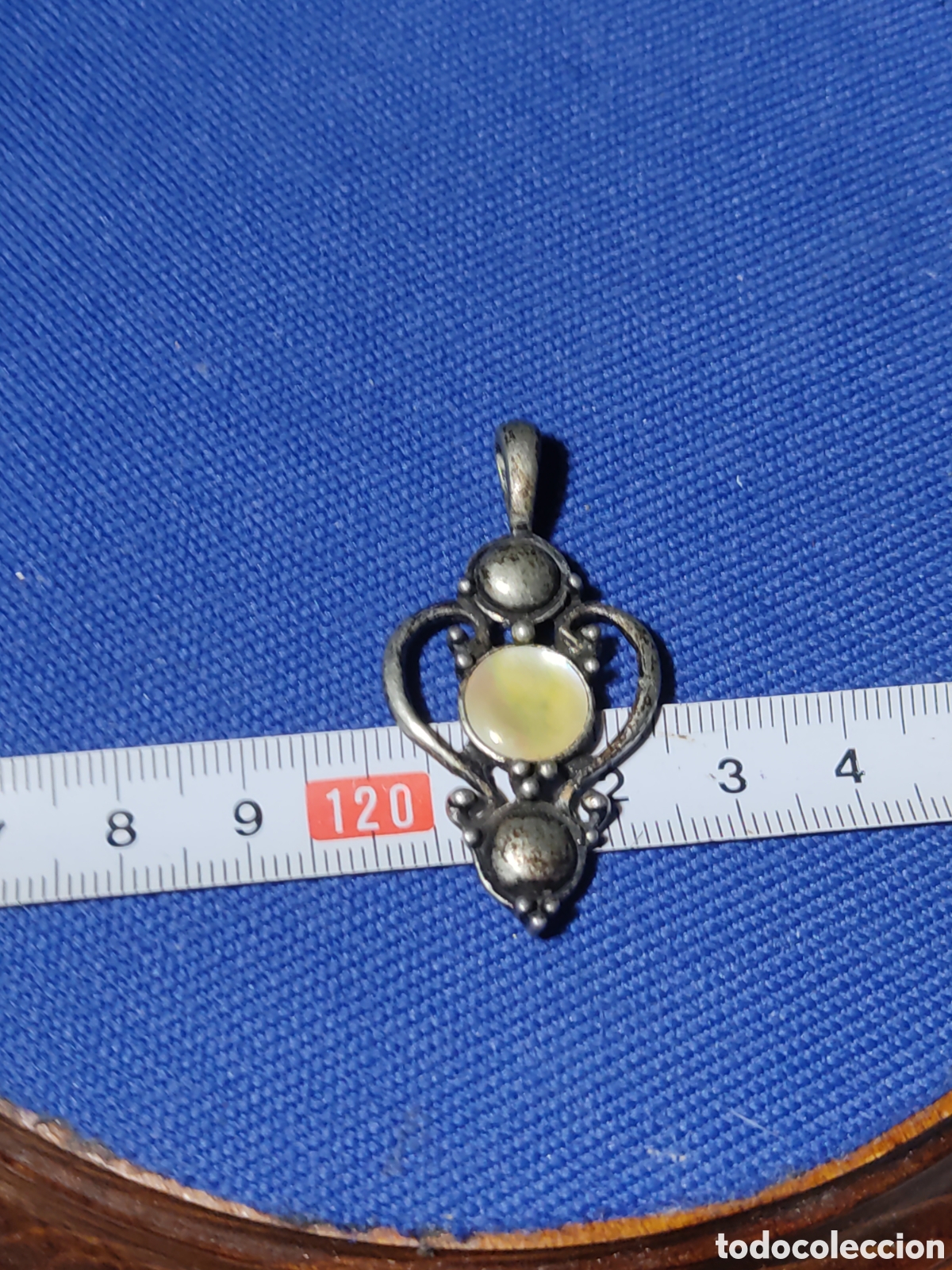 Joyeria: Antiguo colgante con nacar - Foto 4