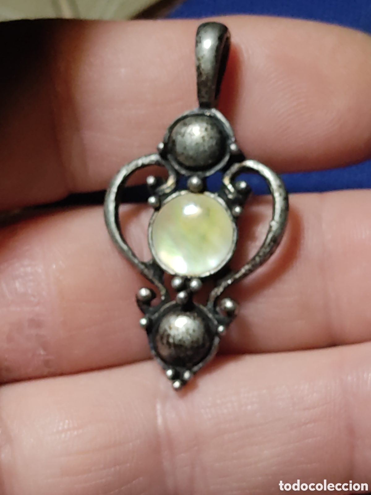 Joyeria: Antiguo colgante con nacar - Foto 5