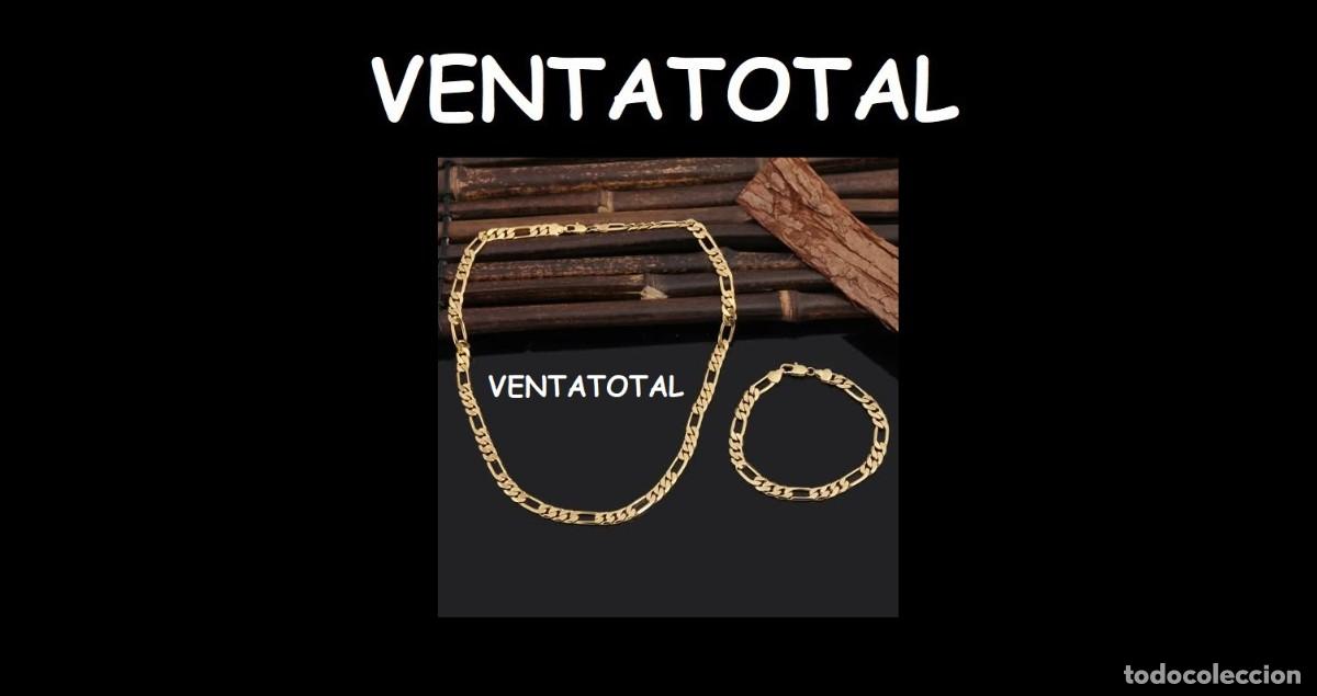 Joyeria: LUJOSO CONJUNTO DE CADENA Y PULSERA DE ORO AMARILLO DE 18 KILATES LAMINADO DENTRO DESCRIPCION
