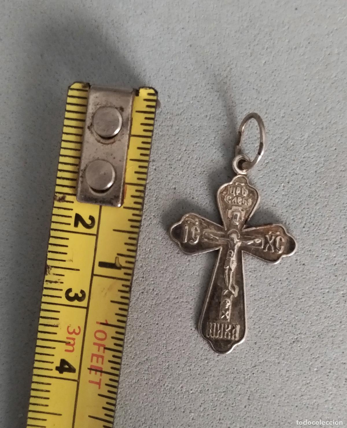 Joyeria: Colgante, Cruz de plata de ley. - Foto 2