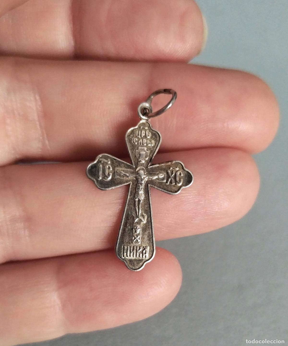 Joyeria: Colgante, Cruz de plata de ley. - Foto 6