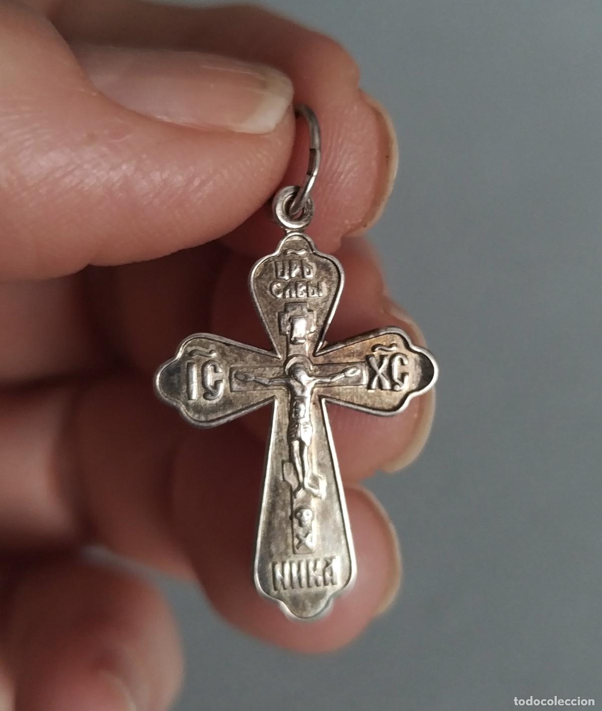 Joyeria: Colgante, Cruz de plata de ley.