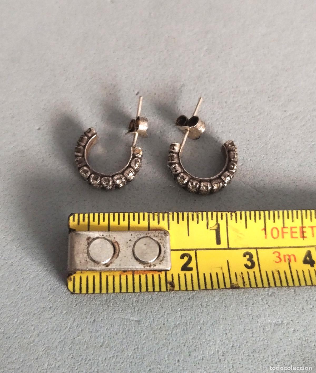 Joyeria: Pendientes de plata con brillantitos. - Foto 3