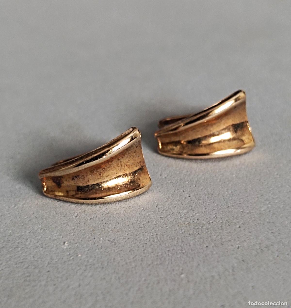 Schmuck: Pendientes de plata de ley con ba&ntilde;o de oro, cierre de pala catal&aacute;n.