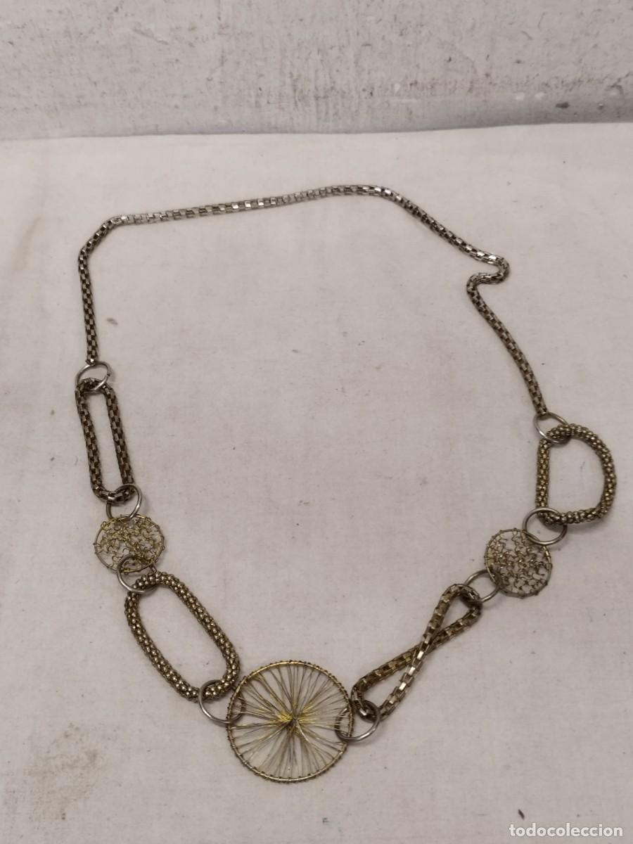 Joyeria: Collar cord&oacute;n de metal con filigrana. - Foto 1
