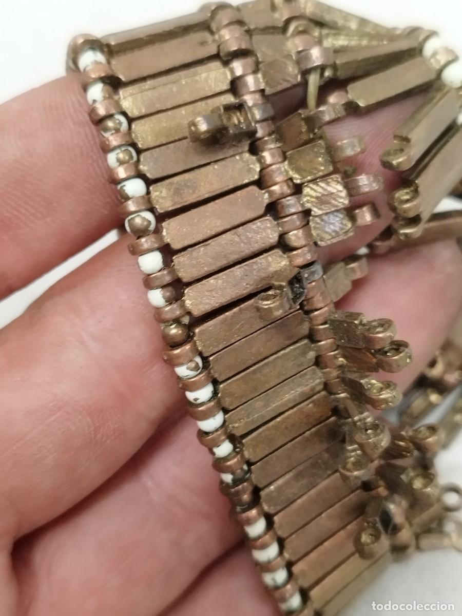Joyeria: Pulsera tipo et&iacute;ope a restaurar. Cuentas de metal. - Foto 2