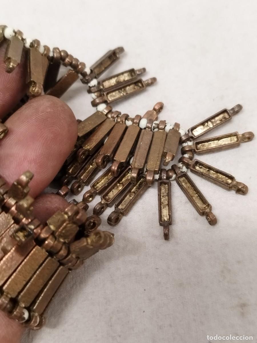 Joyeria: Pulsera tipo et&iacute;ope a restaurar. Cuentas de metal. - Foto 3