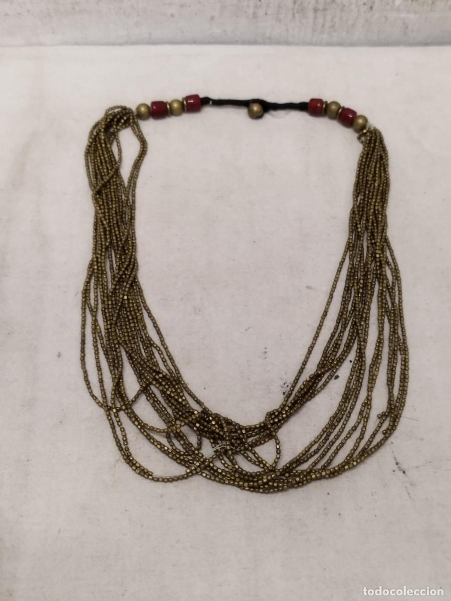 Joyeria: Antiguo collar de cuentas doradas. A restaurar. - Foto 1