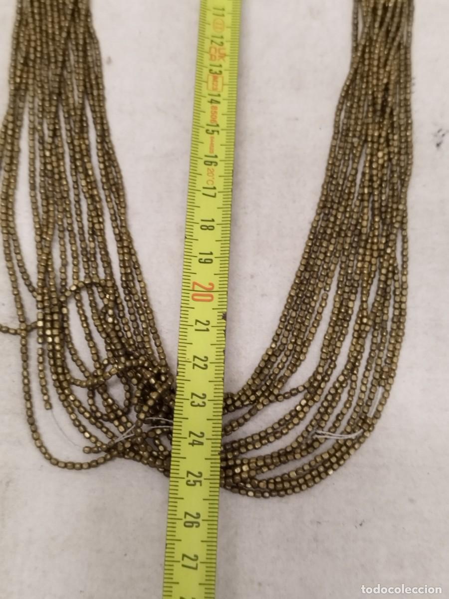 Joyeria: Antiguo collar de cuentas doradas. A restaurar. - Foto 6