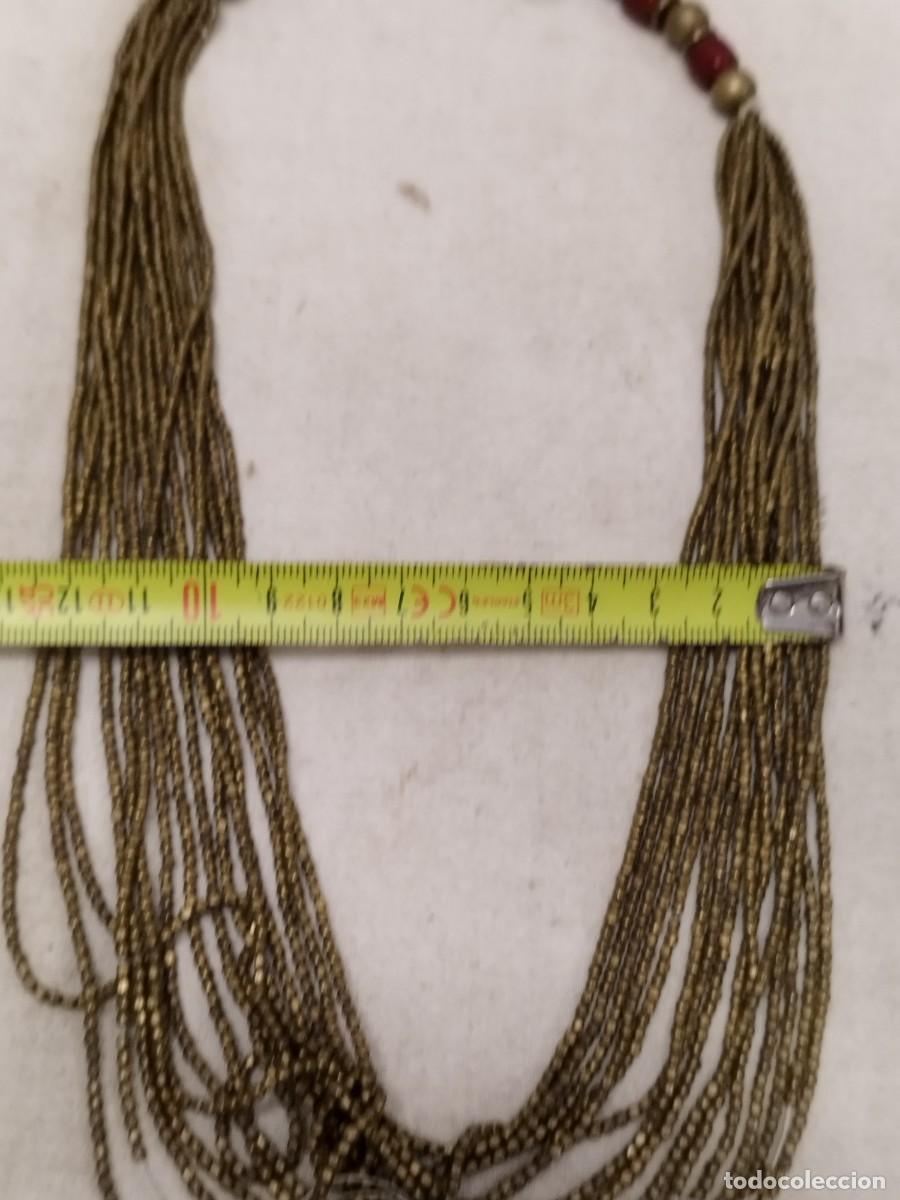 Joyeria: Antiguo collar de cuentas doradas. A restaurar. - Foto 7