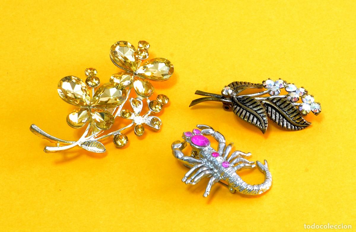 Joyeria: LOTE DE 3 TRES BROCHES VARIADOS, VINTAGE