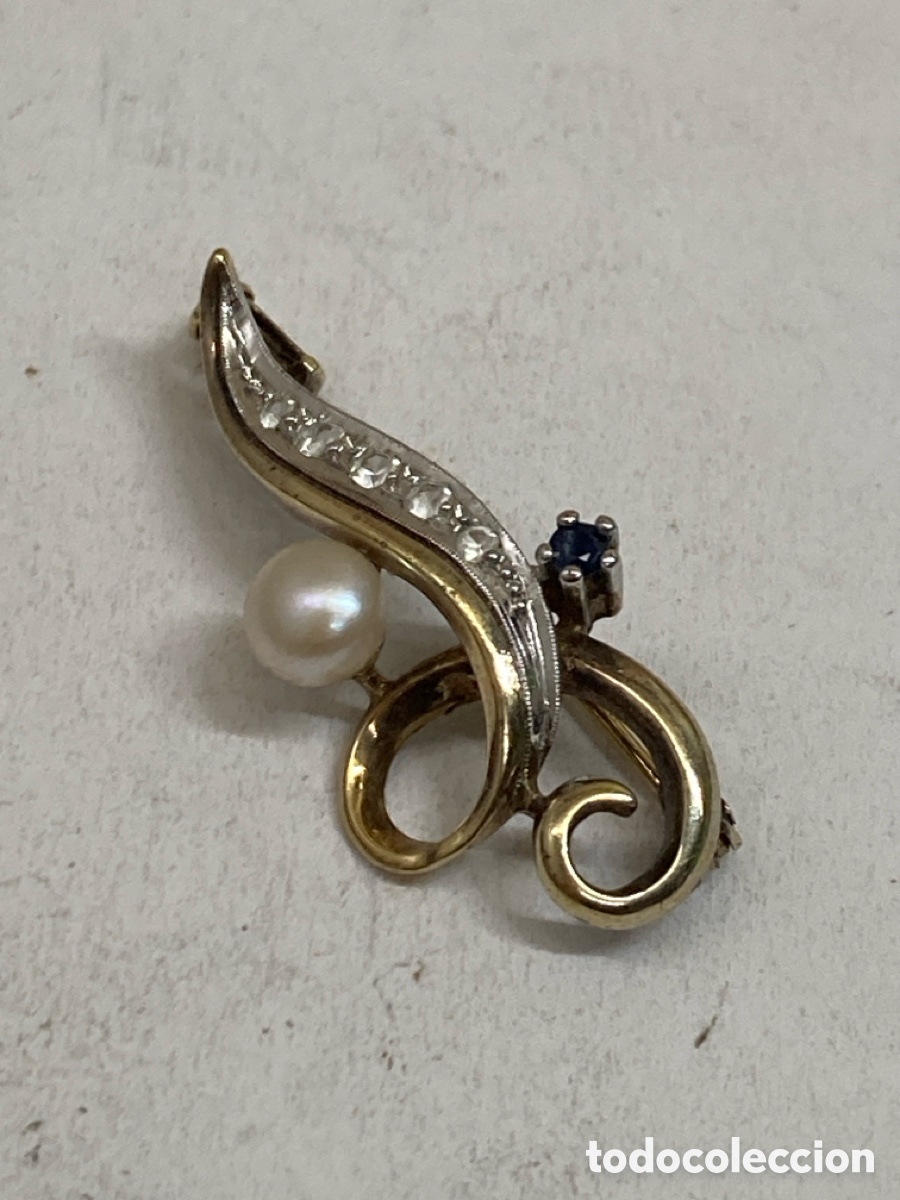 Joyeria: Broche de plata y perlas B223 - Foto 1