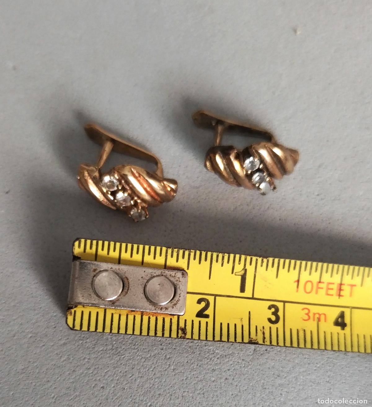 Joyeria: Pendientes de plata de ley con circonitas, cierre de pala catal&aacute;n. - Foto 2